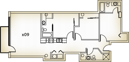 Spring Street Loft Apartments Room 309