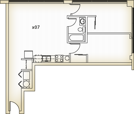 Spring Street Loft Apartments Room 207