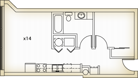 Spring Street Loft Apartments Room 214