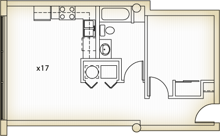 Spring Street Loft Apartments Room 317