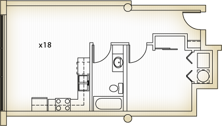 Spring Street Loft Apartments Room 218